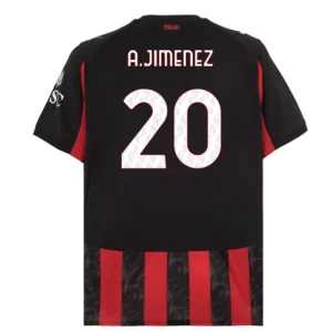 Fotbalové Dresy AC Milan A. Jimenez #20 2025-26 Domácí Dres Mužské