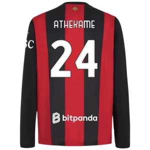 Fotbalové Dresy AC Milan Athekame #24 2026-27 Domácí Dres Mužské Dlouhý Rukáv