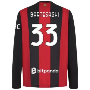 Fotbalové Dresy AC Milan Bartesaghi #33 2026-27 Domácí Dres Mužské Dlouhý Rukáv