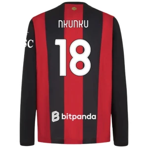 Fotbalové Dresy AC Milan Christopher Nkunku #18 2026-27 Domácí Dres Mužské Dlouhý Rukáv
