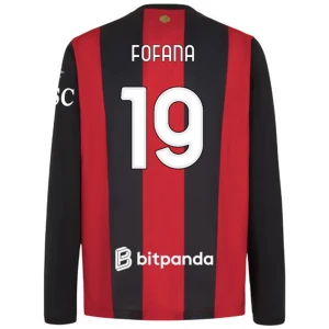 Fotbalové Dresy AC Milan Fofana #19 2026-27 Domácí Dres Mužské Dlouhý Rukáv