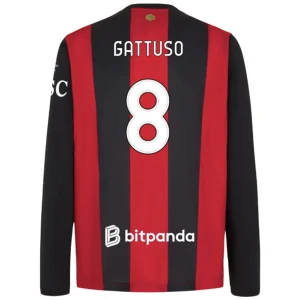 Fotbalové Dresy AC Milan Gattuso #8 2026-27 Domácí Dres Mužské Dlouhý Rukáv