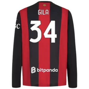 Fotbalové Dresy AC Milan Gila #34 2026-27 Domácí Dres Mužské Dlouhý Rukáv