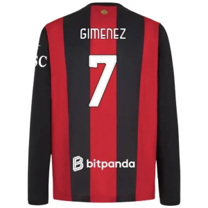 Fotbalové Dresy AC Milan Gimenez #7 2026-27 Domácí Dres Mužské Dlouhý Rukáv