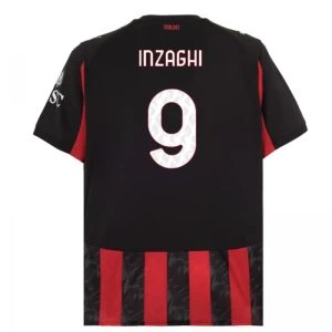 Fotbalové Dresy AC Milan Inzaghi #9 2025-26 Domácí Dres Mužské