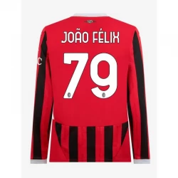 Fotbalové Dresy AC Milan Joao Felix #79 2024-25 Domácí Dres Mužské Dlouhý Rukáv