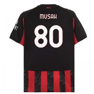 Fotbalové Dresy AC Milan Musah #80 2025-26 Domácí Dres Mužské