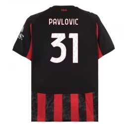 Fotbalové Dresy AC Milan Pavlovic #31 2025-26 Domácí Dres Mužské