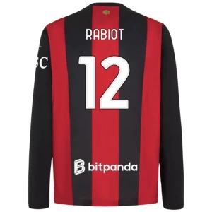 Fotbalové Dresy AC Milan Rabiot #12 2026-27 Domácí Dres Mužské Dlouhý Rukáv