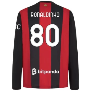 Fotbalové Dresy AC Milan Ronaldinho Gaúcho #80 2026-27 Domácí Dres Mužské Dlouhý Rukáv
