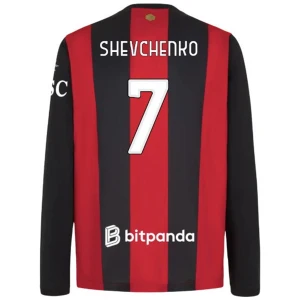 Fotbalové Dresy AC Milan Shevchenko #7 2026-27 Domácí Dres Mužské Dlouhý Rukáv