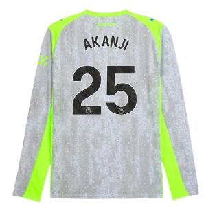 Fotbalové Dresy Akanji #25 Manchester City 2025-26 Třetí Dres Mužské Dlouhý Rukáv