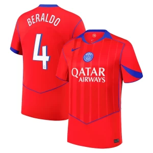 Fotbalové Dresy Beraldo #4 Paris Saint-Germain PSG 2025-26 Cup Třetí Dres Mužské