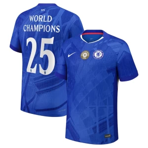 Fotbalové Dresy Chelsea FC World Champions #25 2025-26 With Patch Domácí Dres Mužské