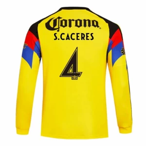 Fotbalové Dresy Club América S. CACERES #4 2025-26 Domácí Dres Mužské Dlouhý Rukáv
