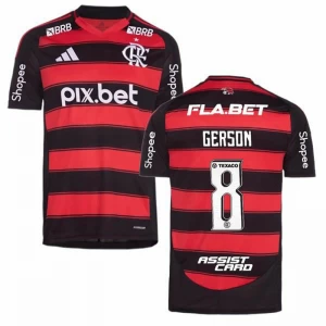 Fotbalové Dresy CR Flamengo Gersson #8 2025-26 Sponsor Domácí Dres Mužské