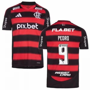 Fotbalové Dresy CR Flamengo Pedro #9 2025-26 Sponsor Domácí Dres Mužské