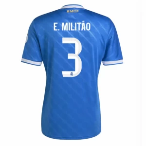 Fotbalové Dresy E. Militao #3 Real Madrid 2025-26 Třetí Dres Mužské
