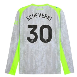 Fotbalové Dresy Echeverri #30 Manchester City 2025-26 Třetí Dres Mužské Dlouhý Rukáv