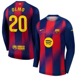 Fotbalové Dresy FC Barcelona Dani Olmo #20 2025-26 Domácí Dres Mužské Dlouhý Rukáv