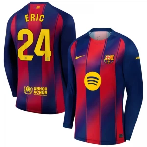 Fotbalové Dresy FC Barcelona Eric #24 2025-26 Domácí Dres Mužské Dlouhý Rukáv