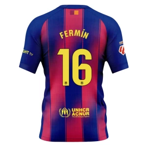 Fotbalové Dresy FC Barcelona Fermin #16 2025-26 Domácí Dres Mužské