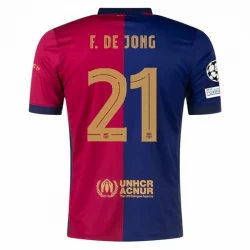 Fotbalové Dresy FC Barcelona Frenkie de Jong #21 2024-25 UCL Domácí Dres Mužské