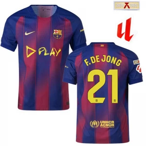 Fotbalové Dresy FC Barcelona Frenkie de Jong #21 2025-26 Clasico Domácí Dres Mužské