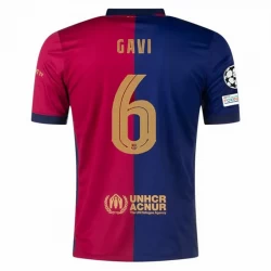 Fotbalové Dresy FC Barcelona Gavi #6 2024-25 UCL Domácí Dres Mužské