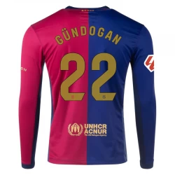 Fotbalové Dresy FC Barcelona Gundogan #22 2024-25 Domácí Dres Mužské Dlouhý Rukáv