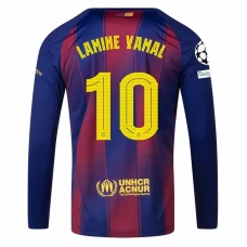 Fotbalové Dresy FC Barcelona Lamine Yamal #10 2025-26 Champions League Domácí Dres Mužské Dlouhý Rukáv