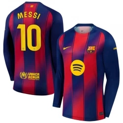 Fotbalové Dresy FC Barcelona Lionel Messi #10 2025-26 Domácí Dres Mužské Dlouhý Rukáv