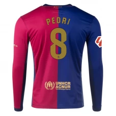 Fotbalové Dresy FC Barcelona Pedri #8 2024-25 Domácí Dres Mužské Dlouhý Rukáv