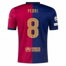 Fotbalové Dresy FC Barcelona Pedri #8 2024-25 UCL Domácí Dres Mužské