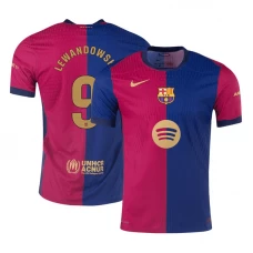 Fotbalové Dresy FC Barcelona Robert Lewandowski #9 2024-25 New Spotify Logo Domácí Dres Mužské