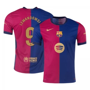 Fotbalové Dresy FC Barcelona Robert Lewandowski #9 2024-25 New Spotify Logo Domácí Dres Mužské