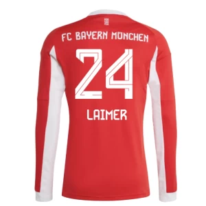 Fotbalové Dresy FC Bayern München Laimer #24 2025-26 Domácí Dres Mužské Dlouhý Rukáv