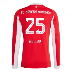 Fotbalové Dresy FC Bayern München Muller #25 2025-26 Domácí Dres Mužské Dlouhý Rukáv
