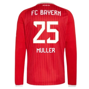 Fotbalové Dresy FC Bayern München Muller #25 2026-27 Domácí Dres Mužské Dlouhý Rukáv