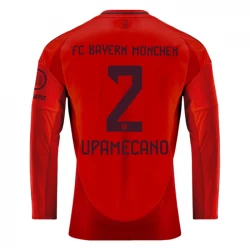 Fotbalové Dresy FC Bayern München Upamecano #2 2024-25 Domácí Dres Mužské Dlouhý Rukáv