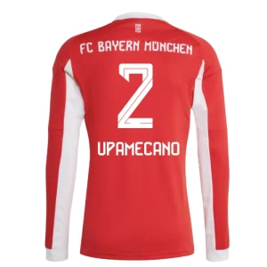 Fotbalové Dresy FC Bayern München Upamecano #2 2025-26 Domácí Dres Mužské Dlouhý Rukáv