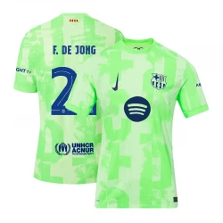 Fotbalové Dresy Frenkie de Jong #21 FC Barcelona 2024-25 UCL New Spotify Logo Třetí Dres Mužské