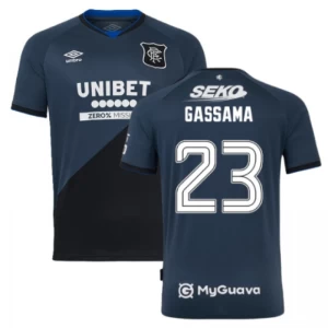 Fotbalové Dresy Gassama #23 Rangers FC 2025-26 Třetí Dres Mužské
