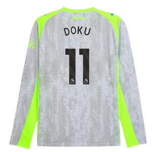 Fotbalové Dresy Jérémy Doku #11 Manchester City 2025-26 Třetí Dres Mužské Dlouhý Rukáv