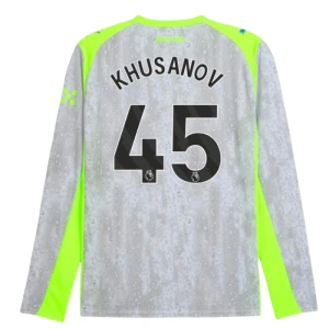 Fotbalové Dresy Khusanov #45 Manchester City 2025-26 Třetí Dres Mužské Dlouhý Rukáv