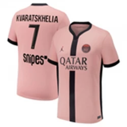 Fotbalové Dresy Khvicha Kvaratskhelia #7 Paris Saint-Germain PSG 2024-25 Třetí Dres Mužské