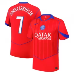 Fotbalové Dresy Khvicha Kvaratskhelia #7 Paris Saint-Germain PSG 2025-26 Cup Třetí Dres Mužské