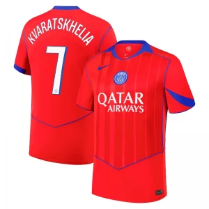 Fotbalové Dresy Khvicha Kvaratskhelia #7 Paris Saint-Germain PSG 2025-26 Cup Třetí Dres Mužské