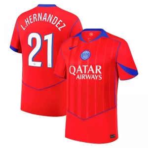 Fotbalové Dresy L. Hernandez #21 Paris Saint-Germain PSG 2025-26 Cup Třetí Dres Mužské