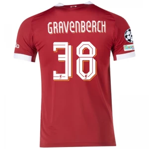 Fotbalové Dresy Liverpool FC Gravenberch #38 2025-26 Champions League Domácí Dres Mužské
